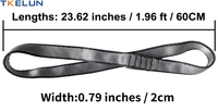 Sangles en chaîne Daisy 40/60CM, Corde d'extension suspendue O-Sling pour hamac de yoga aérien, soies aériennes et ceinture de balançoire de yoga