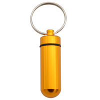 Boîte à pilules et à médicaments miniature en alliage d'aluminium portable, porte-clés, étanche, multifonction, outil de plein air pour toutes les saisons