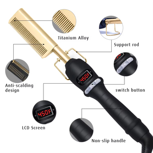 <span class=keywords><strong>Plancha</strong></span> de Pelo Portátil <span class=keywords><strong>Profesional</strong></span> WAIKIL C-16 de Gran Venta para Salón con Peine Caliente Eléctrico y Pantalla Digital - Product Image 2