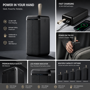 แบตเตอรี่สำรองพก<span class=keywords><strong>พา</strong></span>ความจุสูง 50000mAh ชาร์จเร็<span class=keywords><strong>ว</strong></span> 22.5W ชนิด Type-C Li-Polymer  <span class=keywords><strong>ว</strong></span>ัสดุพลาสติก ABS - Product Image 3