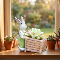 Pots de jardin Planters Roogo Wholesale Cute Rabbit Garden Flower Pot High Quality Autumn Harvest Series Succulent Plants Pot