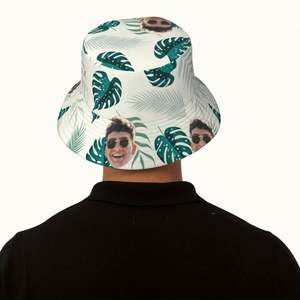 Casquette Bob Personnalisée avec Photo, Motif Feuille Tropicale, Idéale pour l'Été, les Voyages, la Pêche, pour Hommes et Femmes, Usage Quotidien, Dessin Animé Personnalisé - Product Image 6