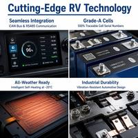 Batterie LiFePO4 12V 314Ah pour camping-car, auto-chauffante, charge à basse température, BMS intelligent, prise en charge du logo personnalisé pour les acheteurs d'usine étrangères