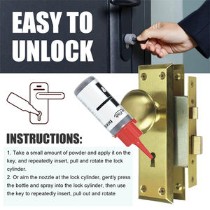 Lubrificante in Polvere di Grafite Jue Fish 60ml per Serrature di Porte, Cerniere, Cancelli, Serrature Auto, Coperchi Motore, Chiusure a Scatto - Product Image 5