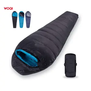 無料の圧縮袋でキャンプするためのWOQI高品質の冬のミイラ寝袋