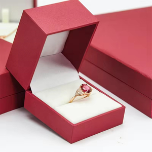 Wholesale Custom logo Paper Gift Packaging <b>Boxes</b> Wedding Ring Box Jewelry Flip Box - Product Image 6