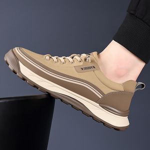 Chaussures en cuir décontractées pour hommes, talon bas, légères, pour le bureau, avec détails de couture, fabriquées à Wenzhou - Product Image 2