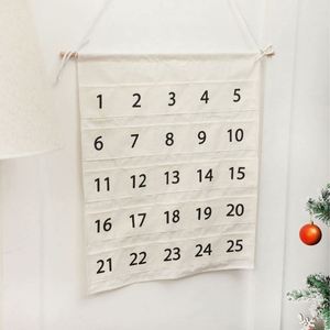 Calendrier de l'Avent en tissu suspendu avec logo imprimé, vide, pour Noël – Offre Spéciale - Product Image 3