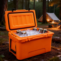 Glacière portable rotomoulée 45QT isotherme et écologique avec logo personnalisé pour la pêche, les conserves et le stockage alimentaire