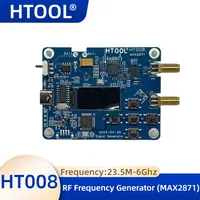 HT008 MAX2871 Sumber Sinyal 23.5-6000MHz Modul RF Terdiri dari Kontrol Serial CH2 Mendukung Peningkatan Regulasi Daya -25dB
