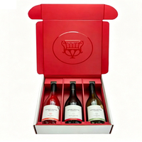 Boîte à vin personnalisée 3 6 bouteilles, boîtes à vin pliables de luxe, emballage cadeau avec logo personnalisé