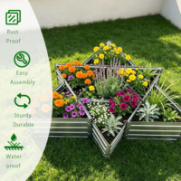 Bac à légumes surélevé triangulaire en acier galvanisé, kit détachable pour la culture de fruits, légumes racineux et fleurs