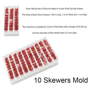Máquina Profesional Manual de Acero Inoxidable para Brochetas de Barbacoa, Cubos de Kebab, Satay y Cordero, Fácil de Operar - Product Image 6