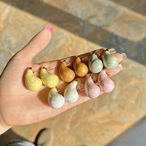 Set di Orecchini a Goccia Placcati con Effetto Goccia d'Olio, Stile Esagerato, Gioielli <span class=keywords><strong>Bottega</strong></span>, Orecchini a Cerchio per Donne - Product Image 5