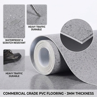 Revêtement de sol vinyle hétérogène en rouleaux de PVC commercial de 3 mm, insonorisant et confortable, de qualité professionnelle pour projets de supermarchés
