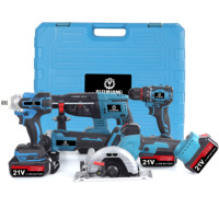 Diskon Besar! ! !5 dalam 1 6 dalam 1 Tersedia Penjualan untuk MKT Combo Power Tools 4 Kits Tool Set 20v Volt Cordless Drills Battery DIY