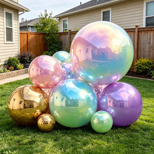 Rainbow Colors Inflatable <b>Ball</b> Decorative Big Shiny Inflatable Mirror <b>Ball</b> Advertising Balloon - Product Image 1