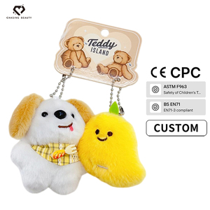 Set di ciondoli con disegni di mais, <span class=keywords><strong>cuccioli</strong></span> e zucche, simpatico portachiavi <span class=keywords><strong>in</strong></span> peluche a forma di cane che scherza con la lingua - Product Image 5