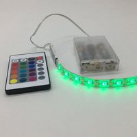 Décoration alimenté par batterie 5v lumière usb 5050 RGB 5V batterie pack 10mm 30 Led USB 24 clés boîte de batterie rgb 5050 bande led