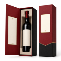 Boîte à vin double bouteille avec emballage cadeau et insert de séparation personnalisé pour boîte d'emballage, vente en gros à l'exportation
