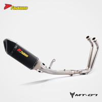 Système d'échappement complet en fibre de carbone pour moto, silencieux slip-on, prix de gros usine Forsound pour MT-07 MT07