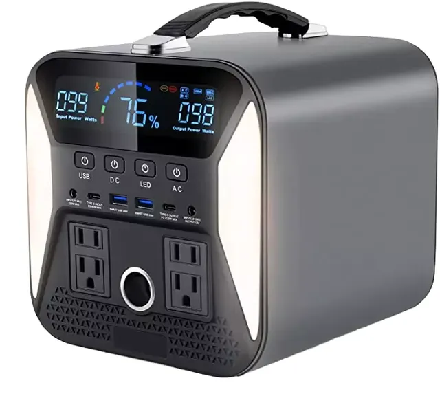 1200W Portable Power Station Solar Generator LiFePO4 Battery Bank Pure Sine Wave for Home Backup Emergency Off-Grid Supply