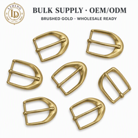 Damen D-Form Hufeisen-Gürtelschnalle Gebürstetes Gold Zinklegierung D-Ring Mode Taillengürtel 39mm 33mm Großhandel