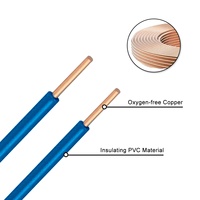 Câble électrique domestique CHAKIRA 2,5 mm, couleur bleue, fil de cuivre massif, monoconducteur