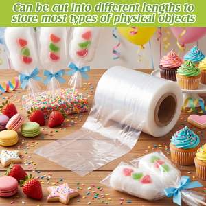 Rollo de Tubo Plano de Polietileno Transparente, Bolsas de Tubo de Polietileno de Grado Alimenticio, Película de Embalaje Personalizada Duradera con Material Grueso y Liso - Product Image 4