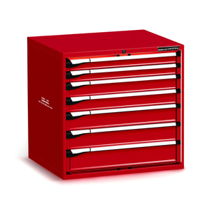 Armoire à tiroirs Fami Master Key Comfort, 7 tiroirs, 867x726x850 mm, rouge rubis RAL3003, rangement d'outils - Product Image 2