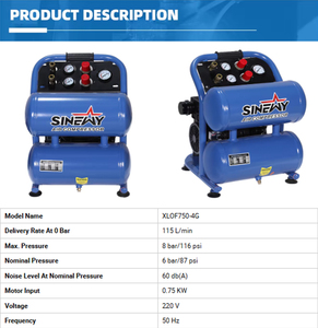 Compresseur d'air à piston sans huile Sinewy Silent Type Portable, petit modèle 100 <span class=keywords><strong>litres</strong></span> 220V - Product Image 2