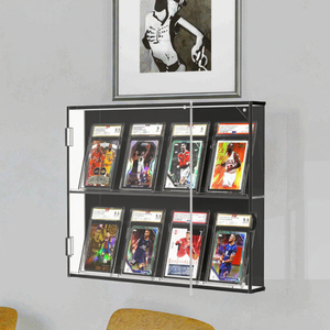Vitrine acrylique moderne pour cartes de baseball avec protection UV, cadre de cartes sportives, porte magnétique, boîte à cartes à collectionner à <span class=keywords><strong>vue</strong></span> dégagée, style à tirer - Product Image 2