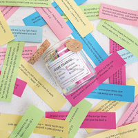 Notes positives de levage d'âme d'écriture pensant le pot de cartes de prière avec des versets bibliques en espagnol