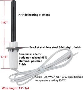 H150 <span class=keywords><strong>Universal</strong></span> zünder Verbesserte 120-V-Siliziumnitrid-Heißstab-Zünder Ersatz für Siliziumkarbid-Zünder des Gas feuers - Product Image 5