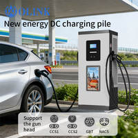 Cargador Rápido para Vehículos Eléctricos OLINK Smart OCPP 1.6J DC, CCS2 de Doble Conector, 240kW, Estación de Carga Comercial para Vehículos Eléctricos