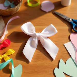 Fiocco in nastro bianco Ilan Lazo da 20 mm per artigianato e decorazioni - Product Image 2