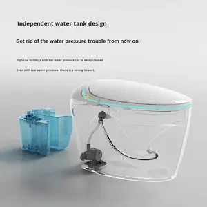 WC intelligent multifonctionnel certifié CE avec siège chauffant à une rangée, valve de vidange de type S intégrée et système sans pression d'eau - Product Image 5