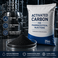 Charbon actif à haute teneur en iode pour la décoloration des solutions injectables pharmaceutiques et la purification des liquides