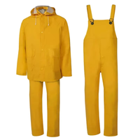 Prix d'usine – Ensemble imperméable de travail extérieur en PVC et polyester, robuste, ignifuge et réfléchissant, pour homme, 3 pièces