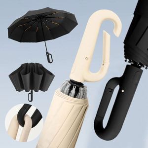Parapluie de voyage léger pliable en 3 sections, promotionnel, de haute qualité, en gros, à prix réduit, avec impression de logo - Product Image 2