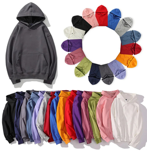 Felpa con cappuccio in bianco di alta qualità da 500gsm con stampa personalizzata Oversize da uomo <span class=keywords><strong>Pullover</strong></span> semplice con cappuccio ricamato - Product Image 6