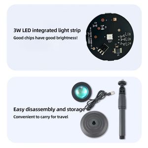 Lampe de nuit LED décorative transfrontalière créative pour diffusion en direct, alimentée par USB, style influenceur, ambiance coucher de soleil, vente en gros - Product Image 2