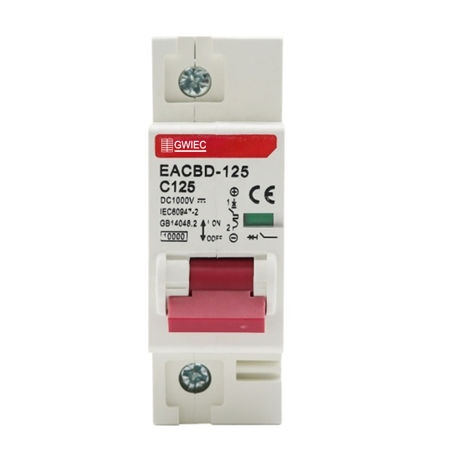 DZ47 Miniature Circuit Breaker MCB 1 Pole 80A/100A/125A C Type 6kA Breaking Capacity 35mm Din Industrial Electronic Equipment