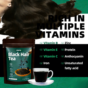 OEM Black <b>Health</b> Tea Five Ingredients Black Rice Black Beans Blackberries Organic Raw Herbal <b>Supplement</b> Rich in <b>Antioxidants</b> - Product Image 3