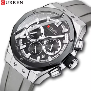 นาฬิกาข้อมือผู้ชาย CURREN 8464 แบรนด์หรู สายซิลิโคน เรืองแสง กันน้ำ นาฬิกาสปอร์ต ควอตซ์ โครโนกราฟ พร้อมวันที่ - Product Image 1