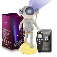 Nouveau projecteur d'étoiles astronaute amélioré, veilleuse avec télécommande, haut-parleur, lampe de plafond galaxie et nébuleuse, cadeau de Noël