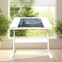 Mobilier de bureau à domicile Bureau manuel Table de bureau à hauteur réglable Table PC portable Bureau d'ordinateur debout