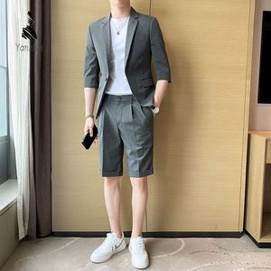 <span class=keywords><strong>Completo</strong></span> Estivo YZ Trend 46211 per <span class=keywords><strong>Uomo</strong></span>, <span class=keywords><strong>Blazer</strong></span> a Mezza Manica e Pantaloncini Elasticizzati, Set <span class=keywords><strong>Completo</strong></span> per Uso Quotidiano - Product Image 2