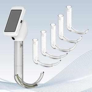 Laringoscópio de vídeo elétrico com câmera HD 5 tipos de lâminas de memória do cartão SD & Plastic Metal Material Cirúrgico Instrumento Base - Product Image 5