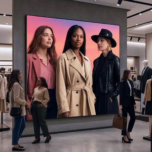 Çıplak göz açık P5 tam renkli LED ekran ticari ofis binası reklam için yüksek çözünürlüklü süper 3D büyük ekran - Product Image 1